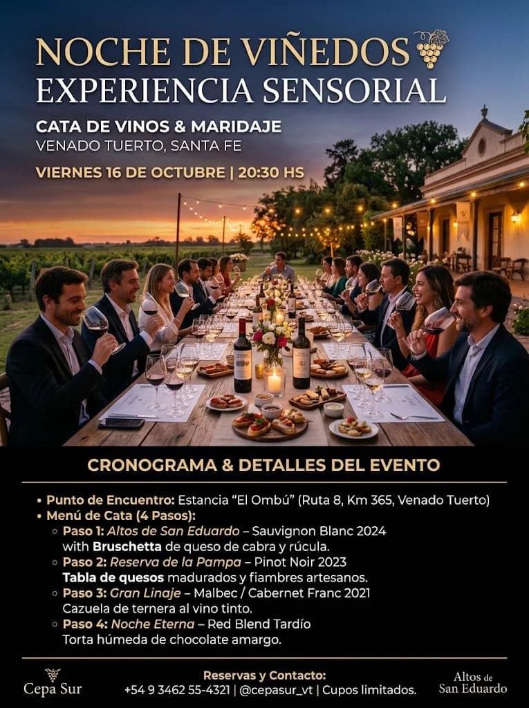 Flyer de [TEST] Cata de Vinos & Maridaje